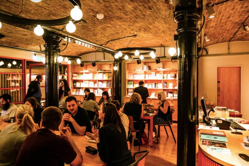 Cozy meeting space at The Market Bookshop, perfect for workshops and networking events.