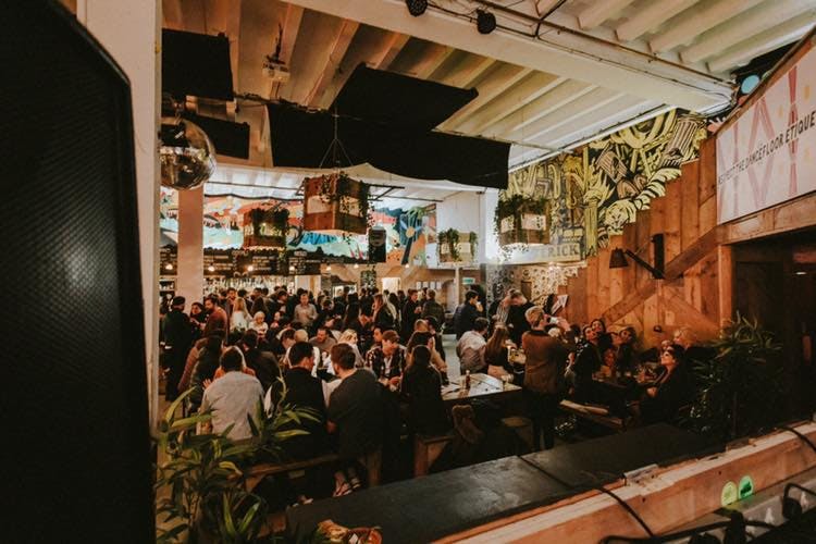 Vibrant 90 Bar & Kitchen event space, ideal for networking and social gatherings.