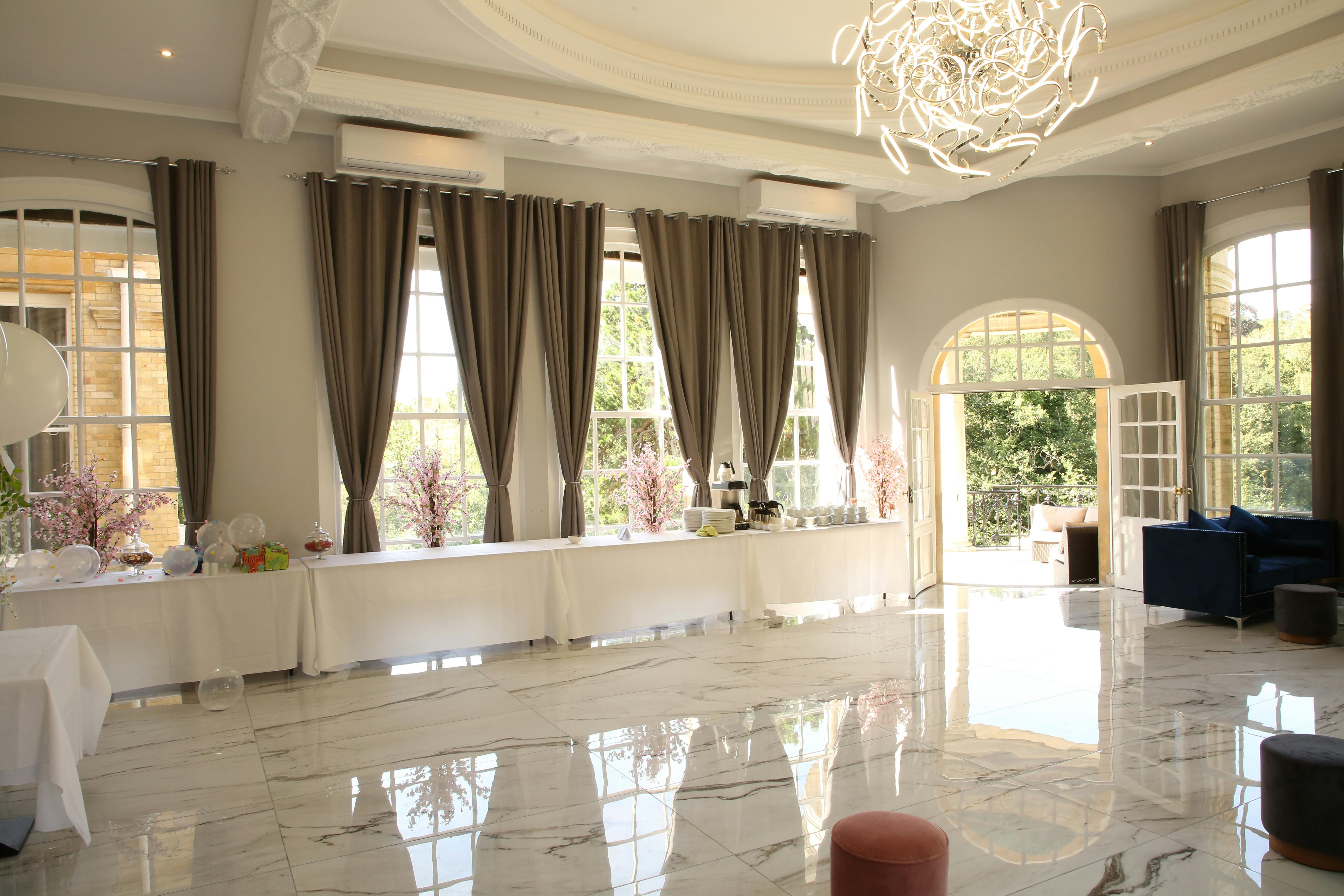 Hilltop Lounge at Ponsbourne Park Hotel, elegant event space for corporate and social gatherings.