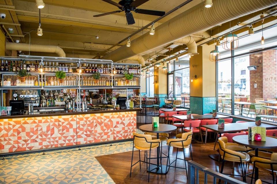 Vibrant Las Iguanas venue in Coventry for casual meetings and social events.