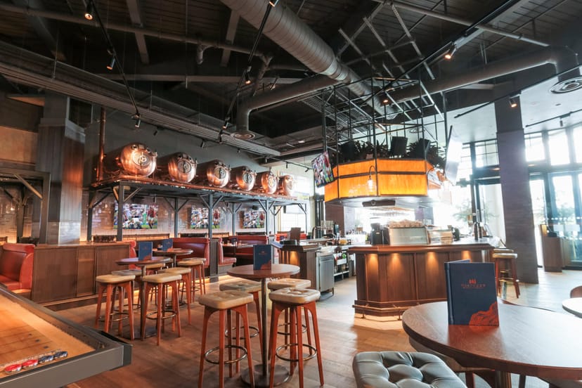 Modern venue with bar area, ideal for casual meetings and social events in Westwood.