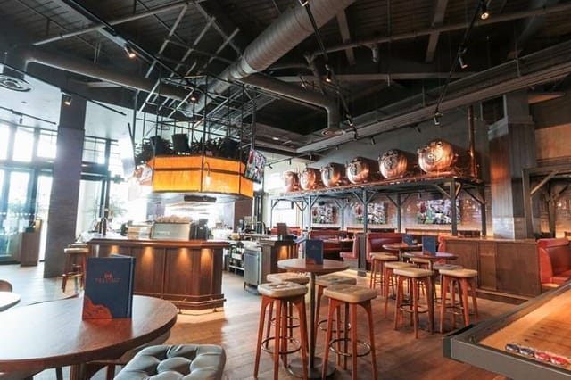 Modern event venue in Westwood with stylish decor, ideal for networking and gatherings.