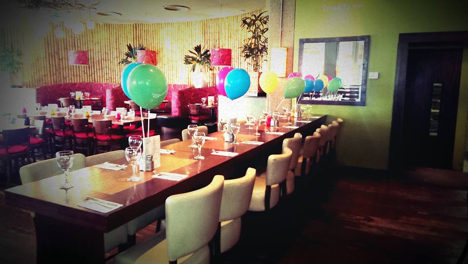Vibrant event space in Las Iguanas Nottingham, ideal for celebrations and parties. - Banner