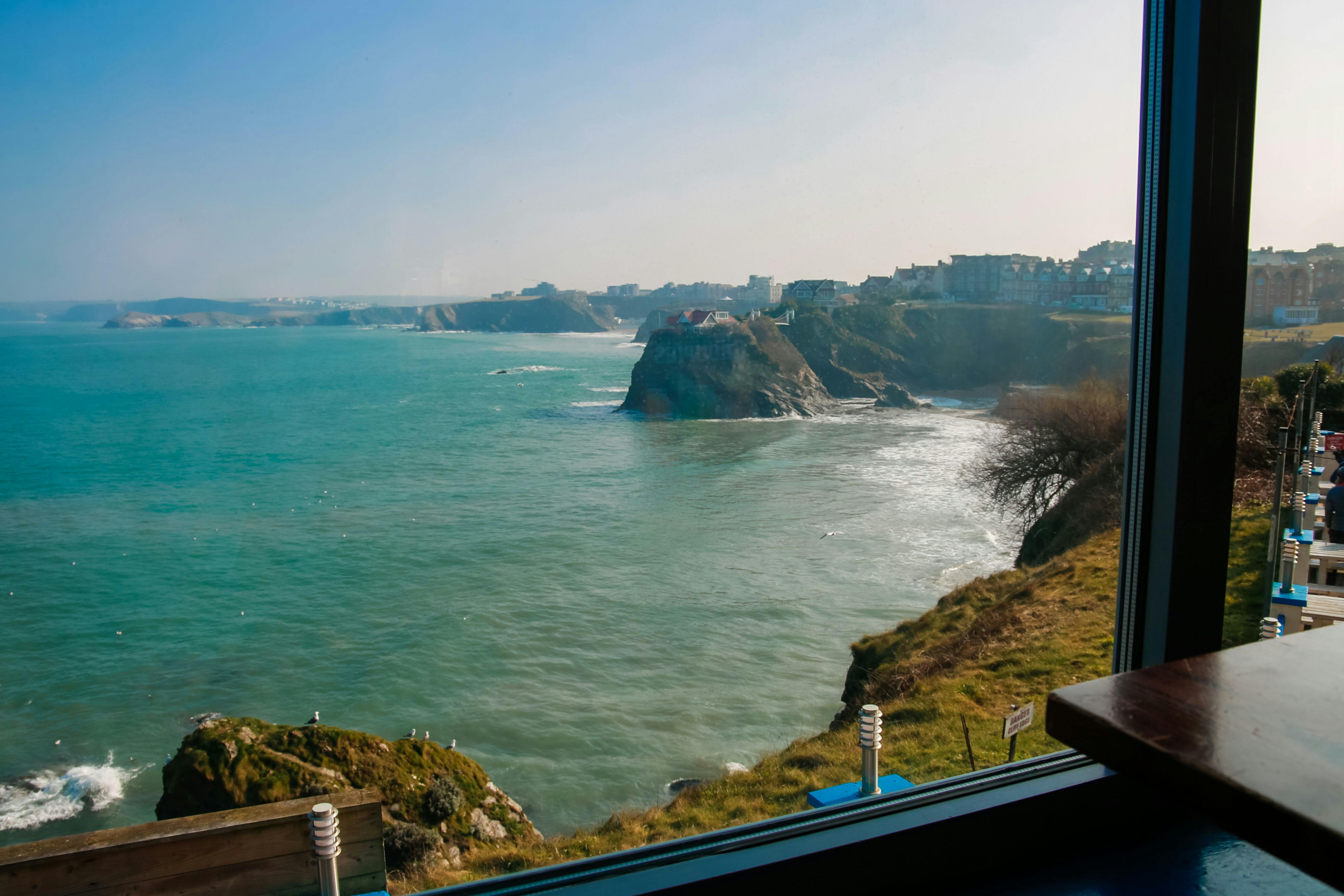 VIP Balcony at Belushis, Newquay with stunning coastal view for events and gatherings.