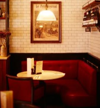 Cozy dining nook in Café Rouge Dulwich, perfect for meetings and gatherings.