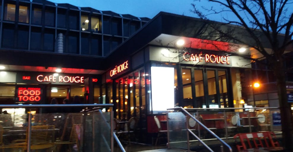 Café Rouge Euston venue with warm lighting, ideal for networking events and meetings.