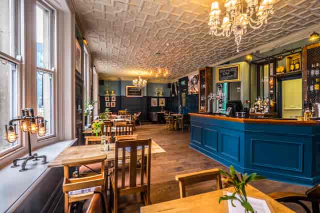 The Lounge at The Angel: Industrial-classic decor for networking events and corporate meetings.