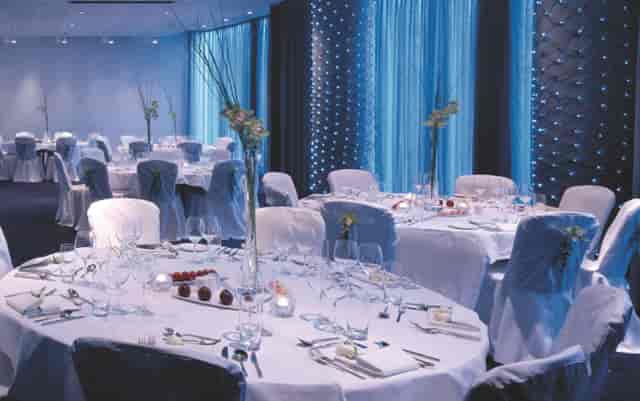 Elegant banquet room at Radisson Blu Birmingham, perfect for weddings and corporate events.