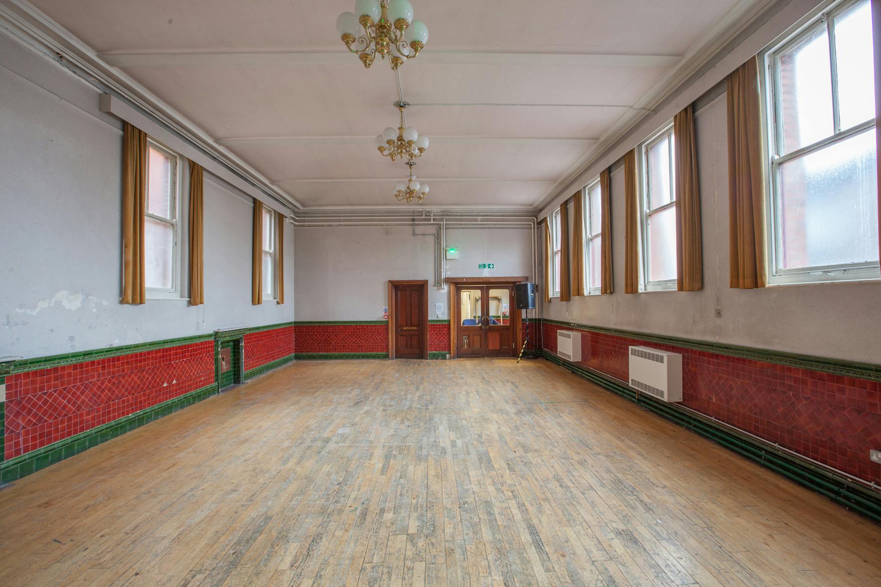 Spacious Society Room in Stanley Arts, London, perfect for workshops with natural light.