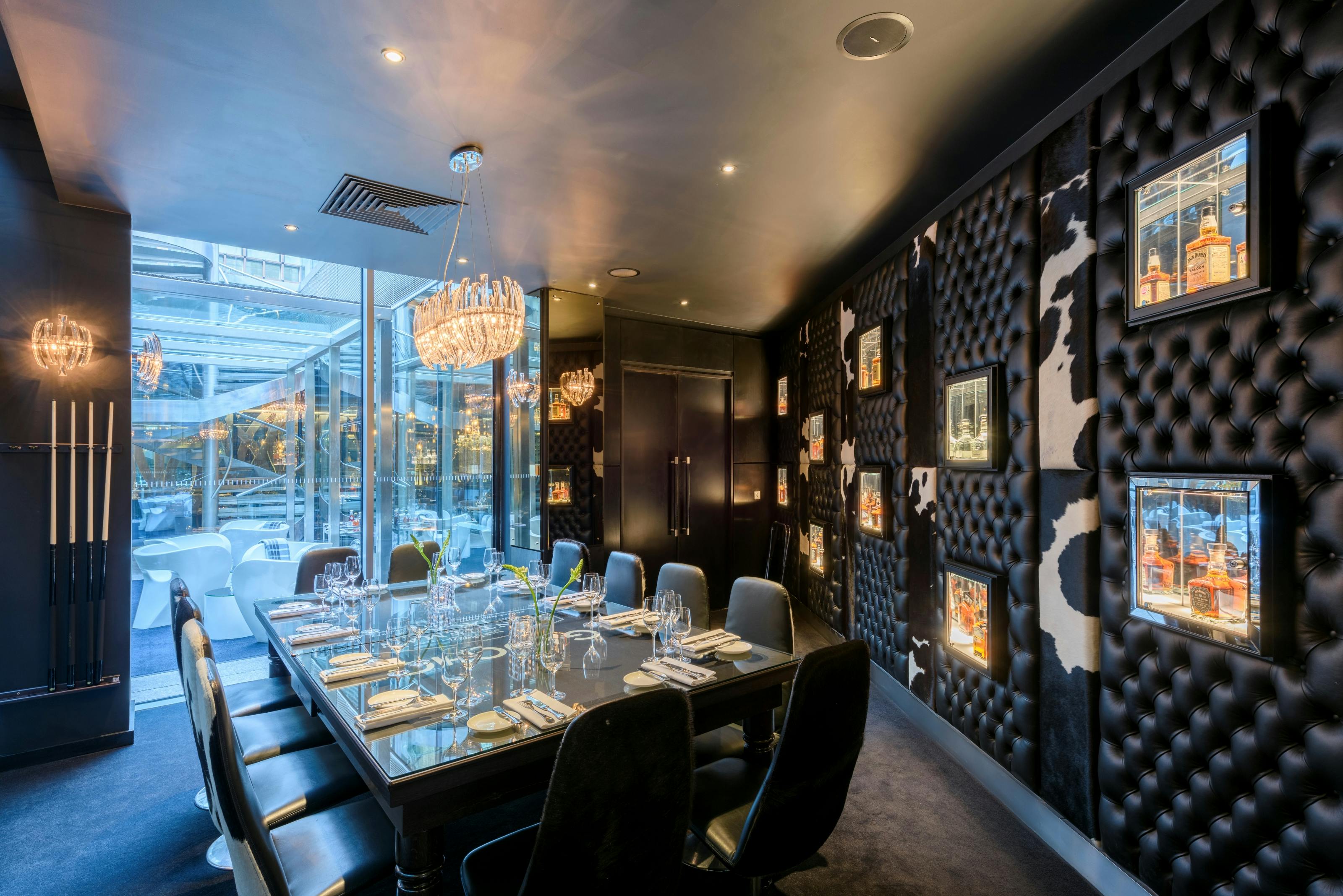 Whiskey Room at Gaucho Broadgate: elegant private dining for exclusive events and meetings.