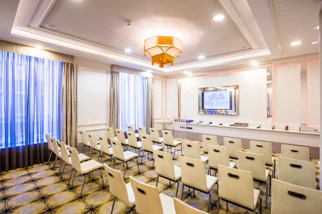 The Brian Ballard Room in The Merchant Hotel, Belfast - modern meeting space for seminars.