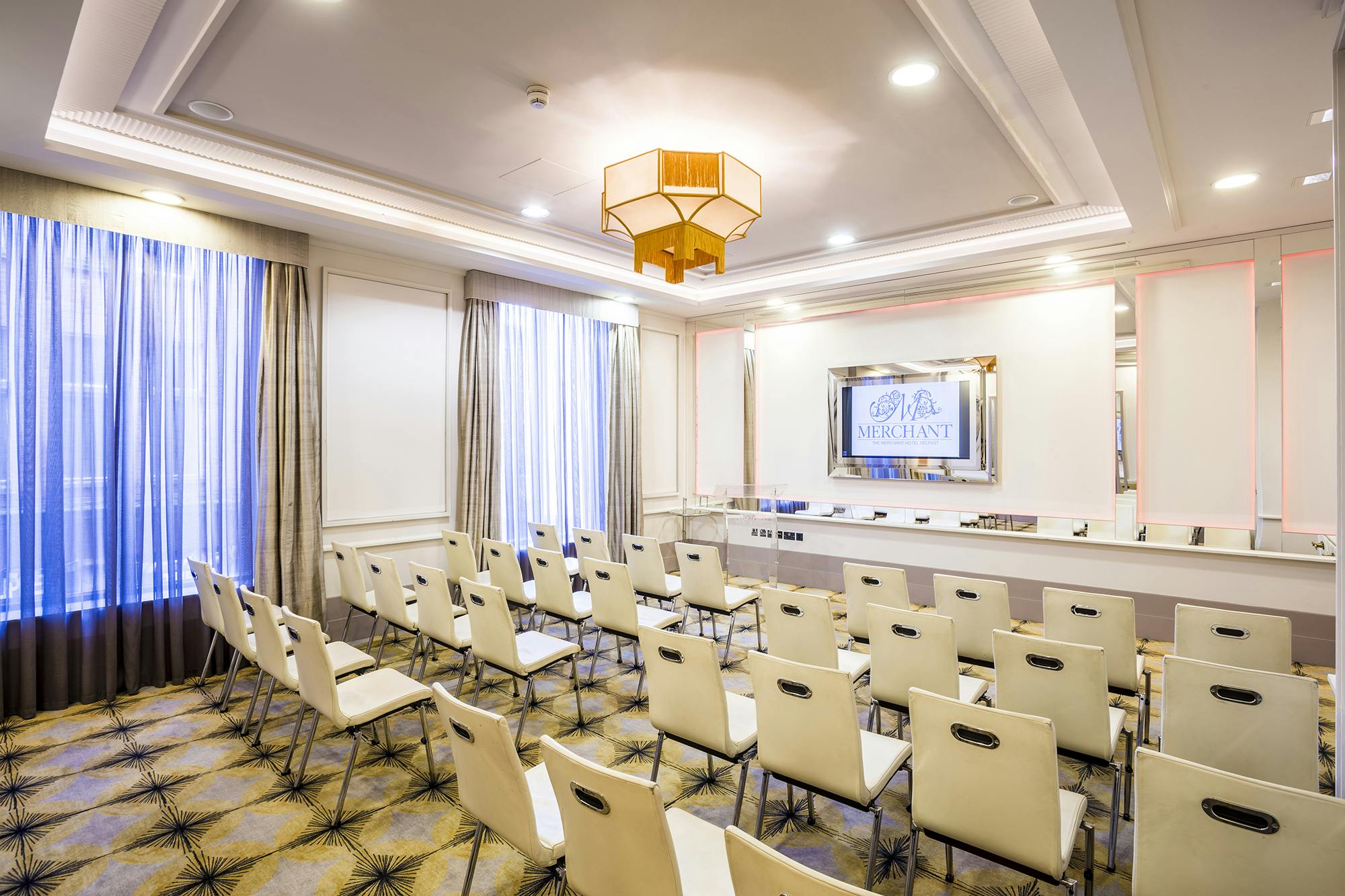 The Brian Ballard Room, Belfast: elegant meeting space for corporate events and workshops.