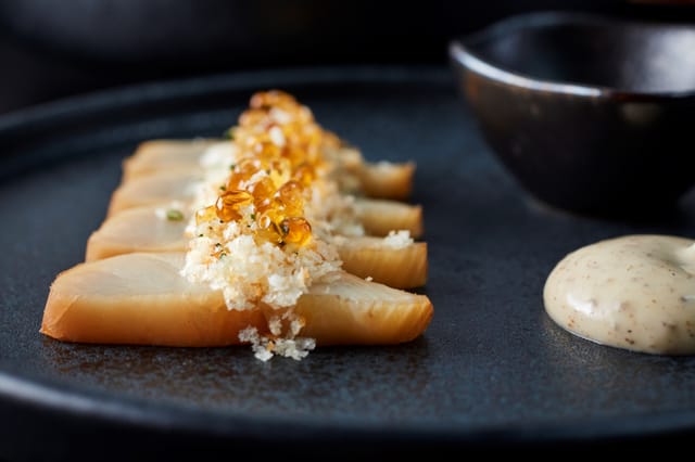 Meticulously plated dish in Andes Room, Gaucho Piccadilly for upscale dining events.
