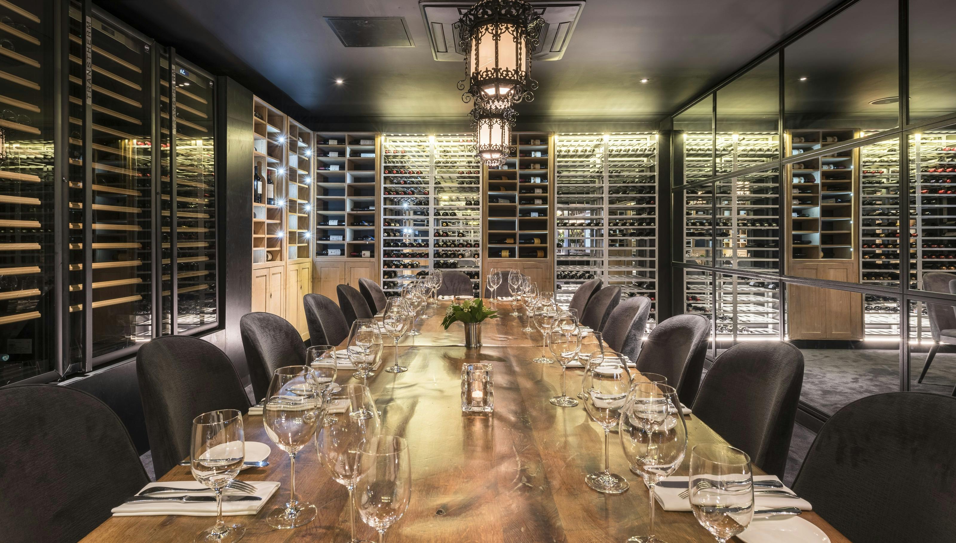 Elegant Wine Room at Gaucho Piccadilly, ideal for private dining and exclusive events.