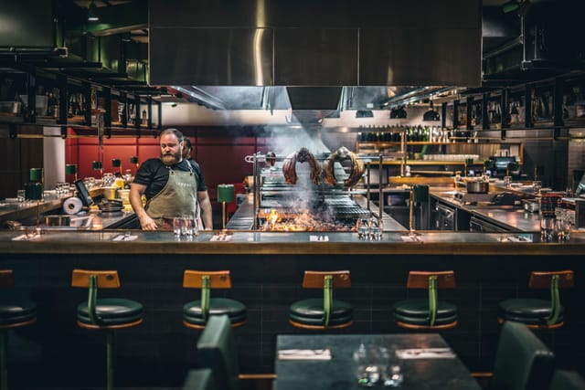 Soho private dining, theatrical kitchen, event venue, culinary demo