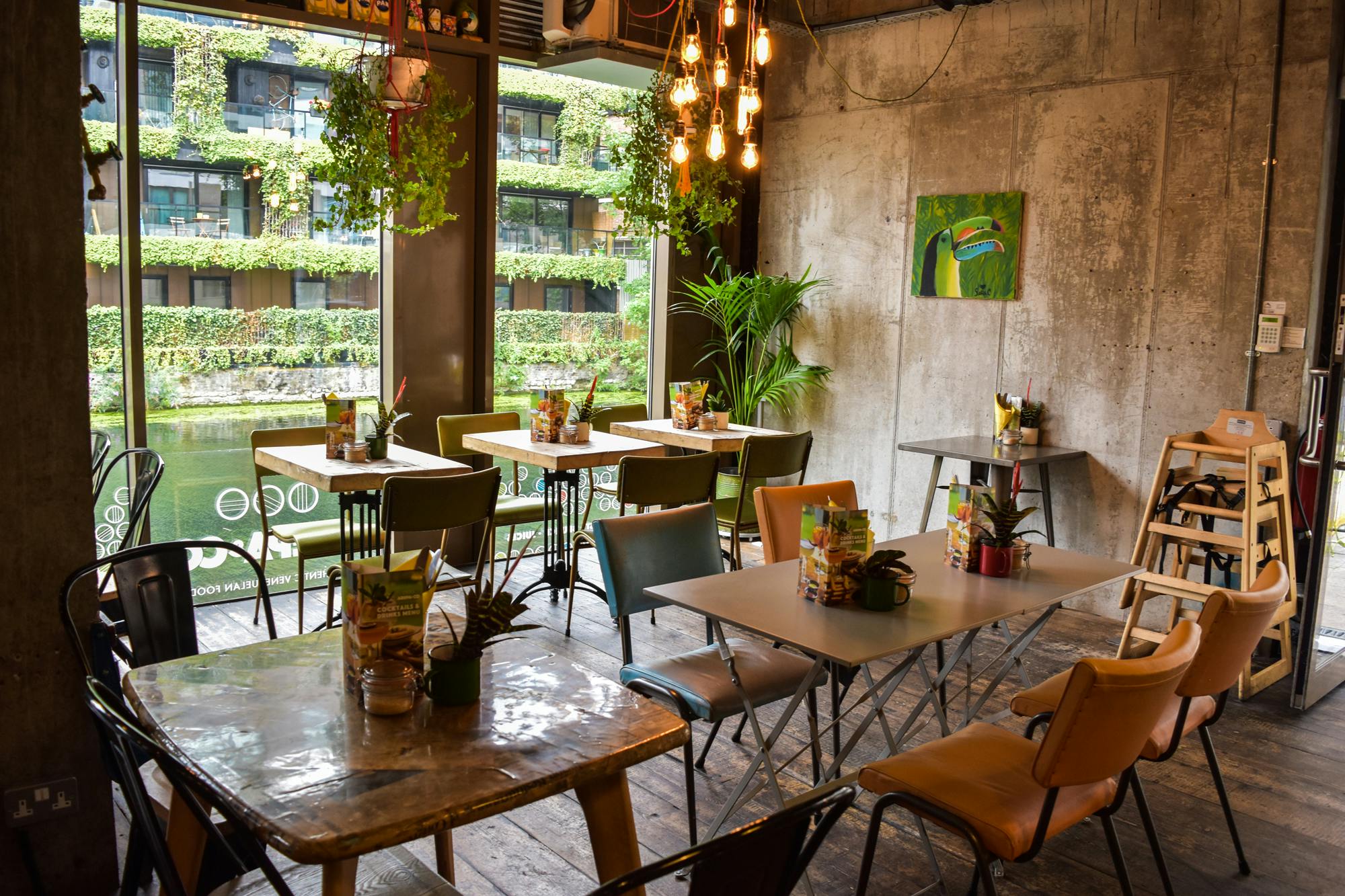Stylish event space at Arepa & Co, Haggerston for gatherings and meetings.