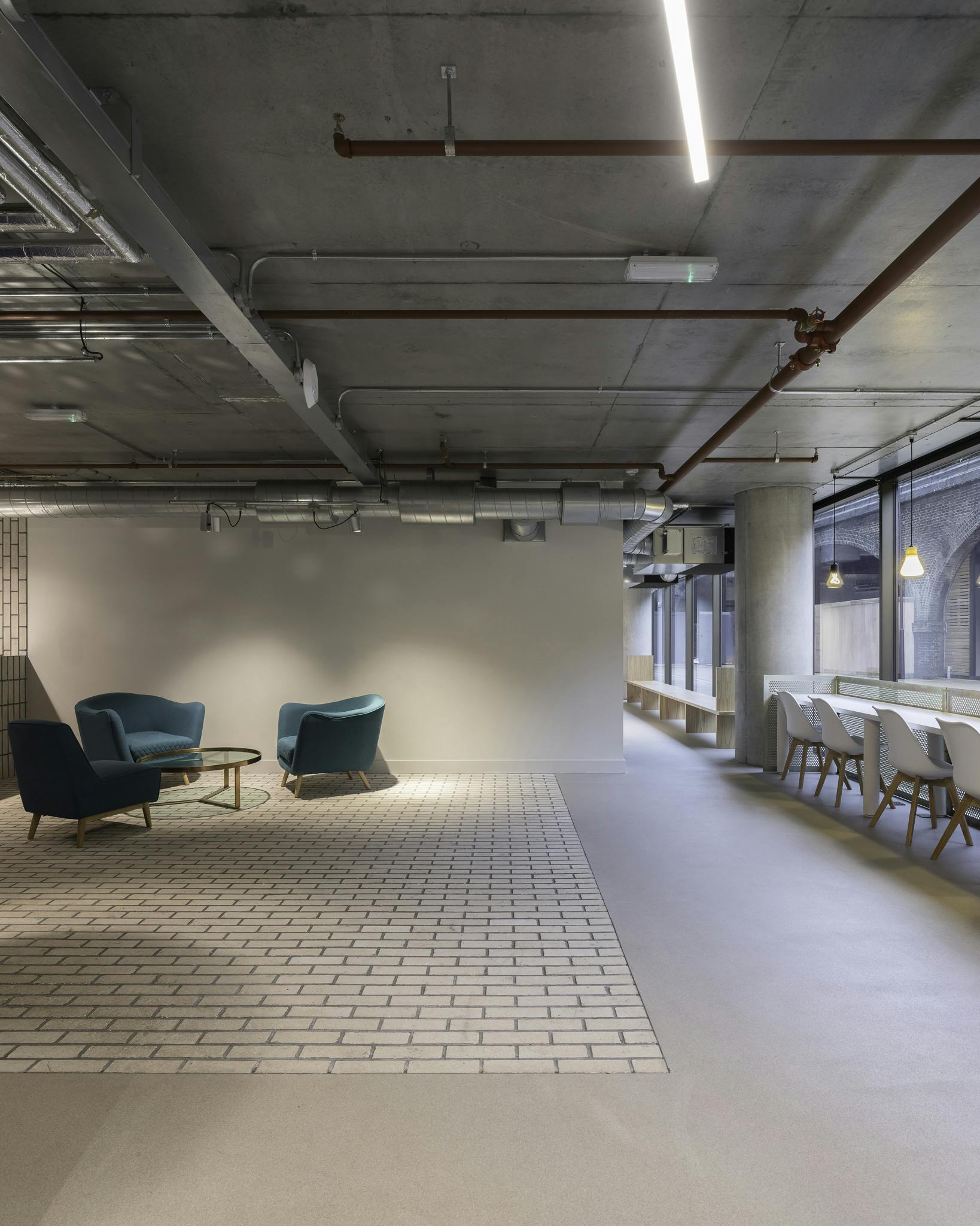 Modern reception area in Boom Cycle Battersea, perfect for meetings and networking events.