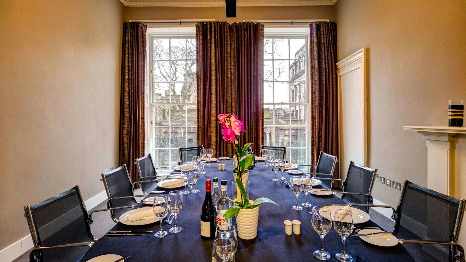 Elegant meeting room at Apex Waterloo Place Hotel, perfect for intimate gatherings and events.