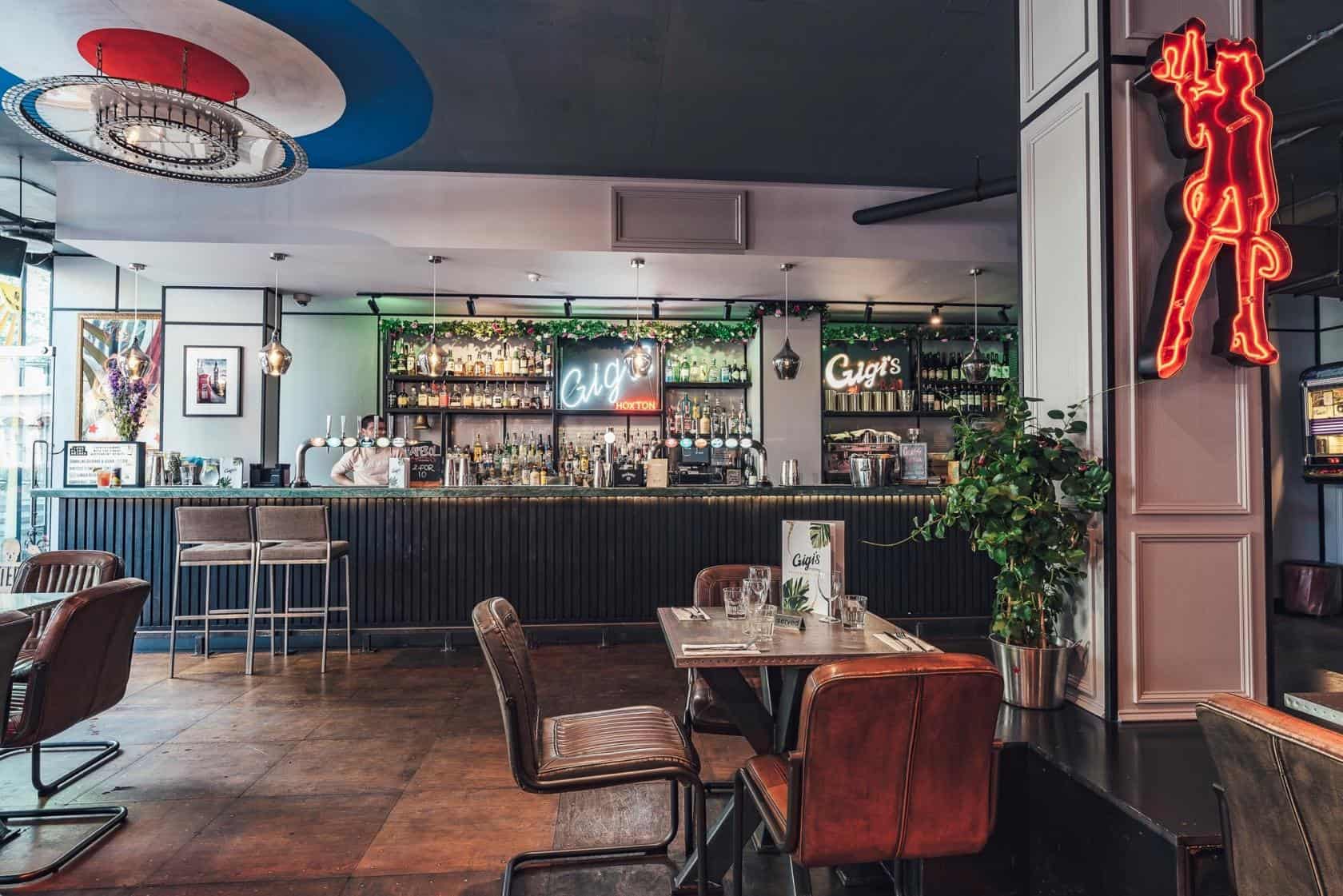 Stylish bar at Hoxton Underbelly, perfect for networking events and casual meetings. - Banner