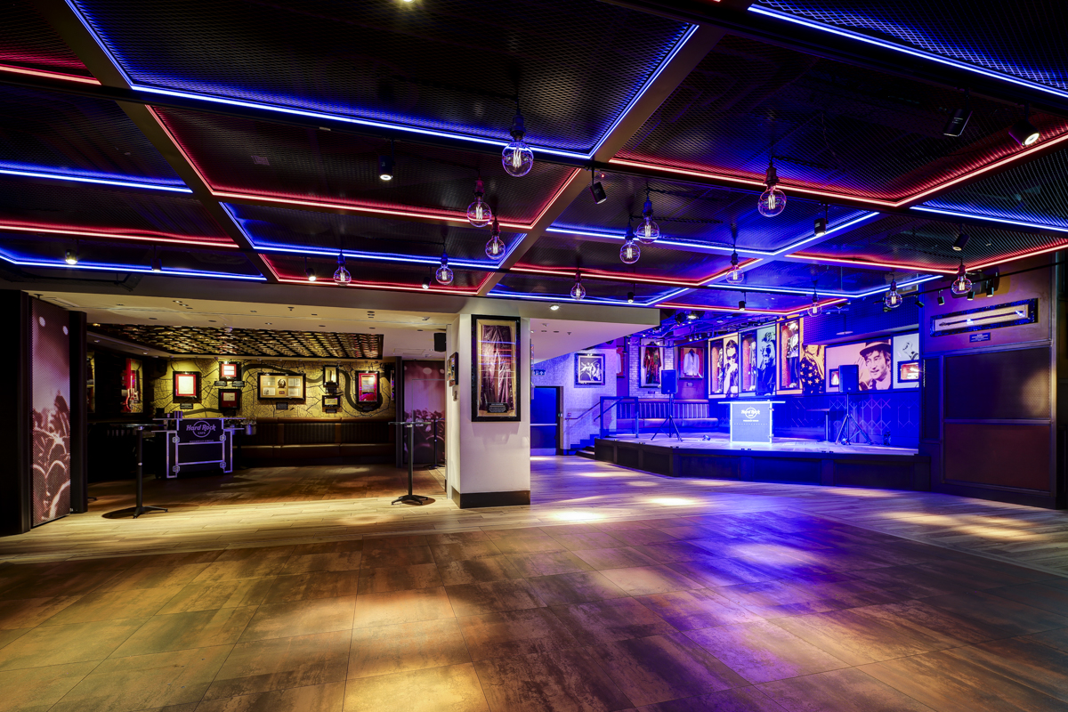 Full Venue Hire at Hard Rock Cafe Piccadilly Circus, modern design for events and gatherings. - Banner