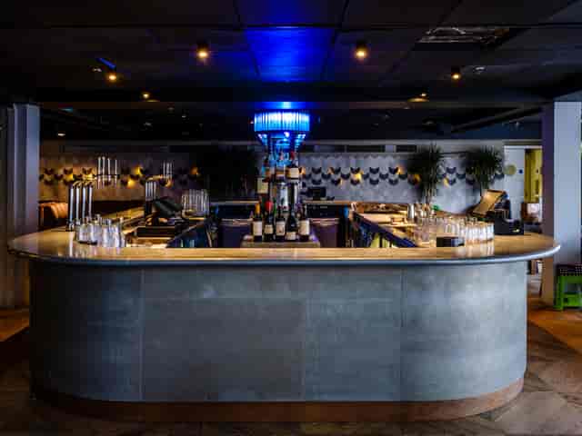 Sleek bar area at BFI Southbank, perfect for networking events and cocktail receptions.