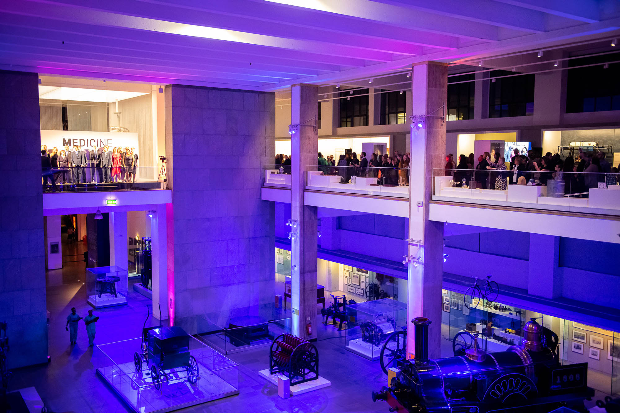 Science Museum gala venue, Medicine Wellcome Galleries, elegant lighting - Banner