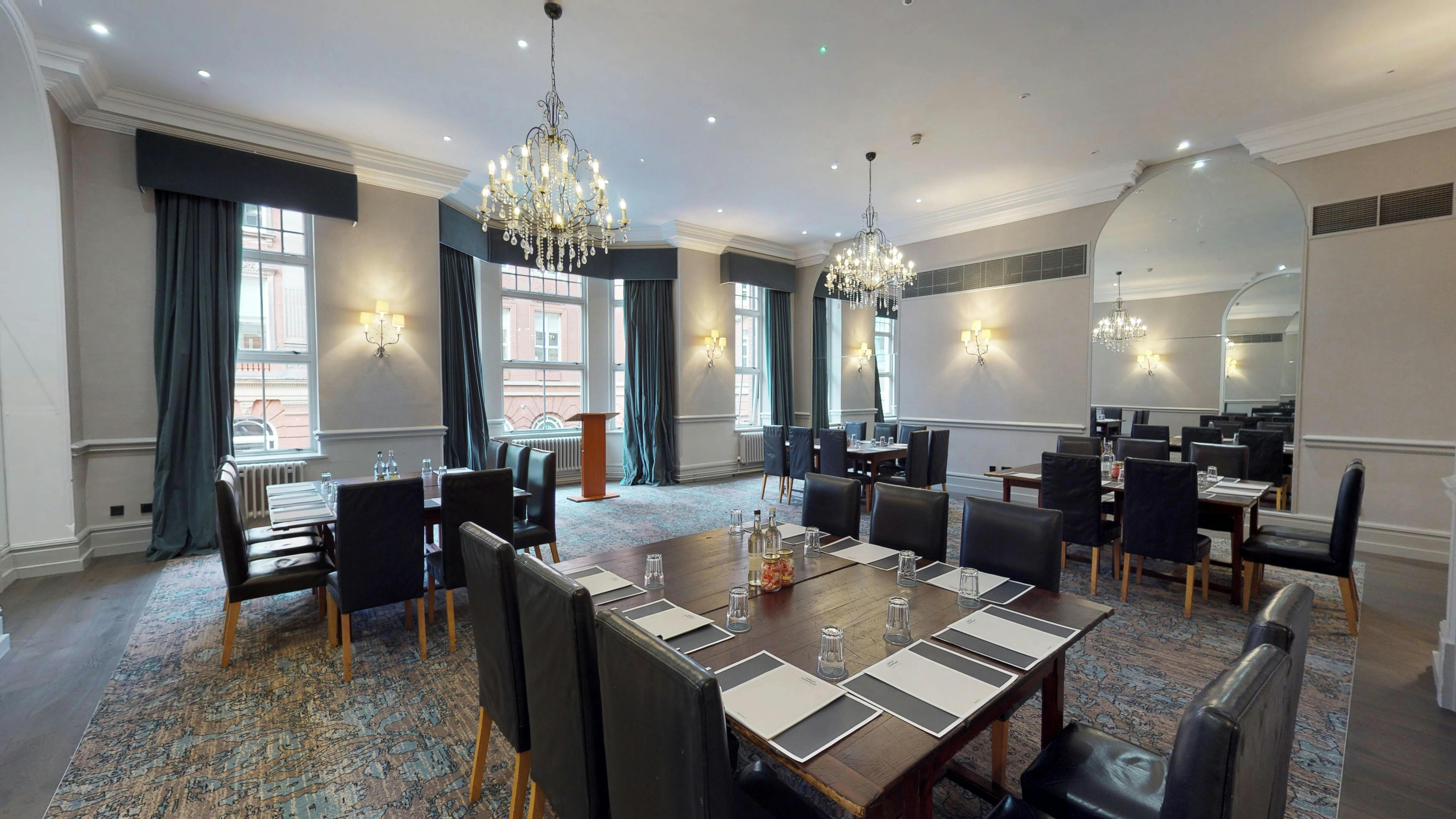 Elegant Belle Epoque meeting room at Hotel du Vin Birmingham, perfect for professional events.