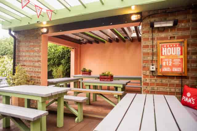 Roof Terrace at Abbey Tavern: inviting outdoor space for casual gatherings and summer events.