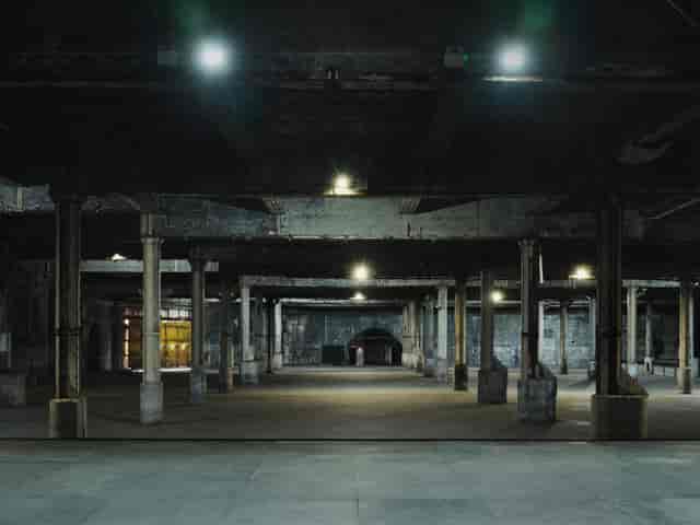 Raw industrial event space at Depot Mayfield for corporate events and creative brand activations.