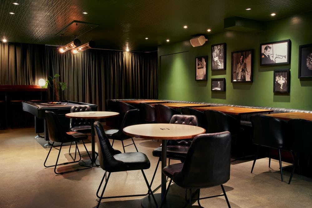 Stylish Pool Room at Arcade Tottenham Court Road, ideal for networking events and gatherings.