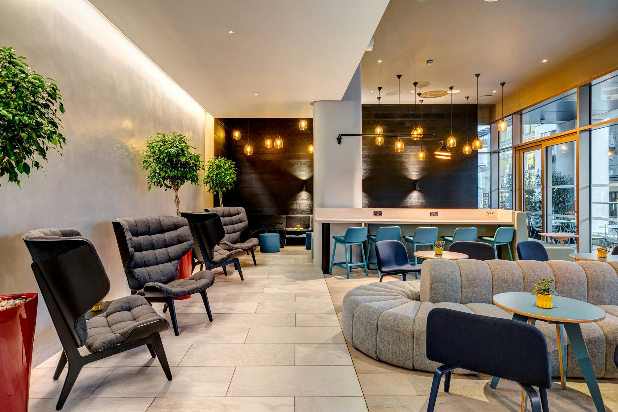 Modern lounge at Terrace Bar, Apex City of Bath Hotel for networking events and meetings.