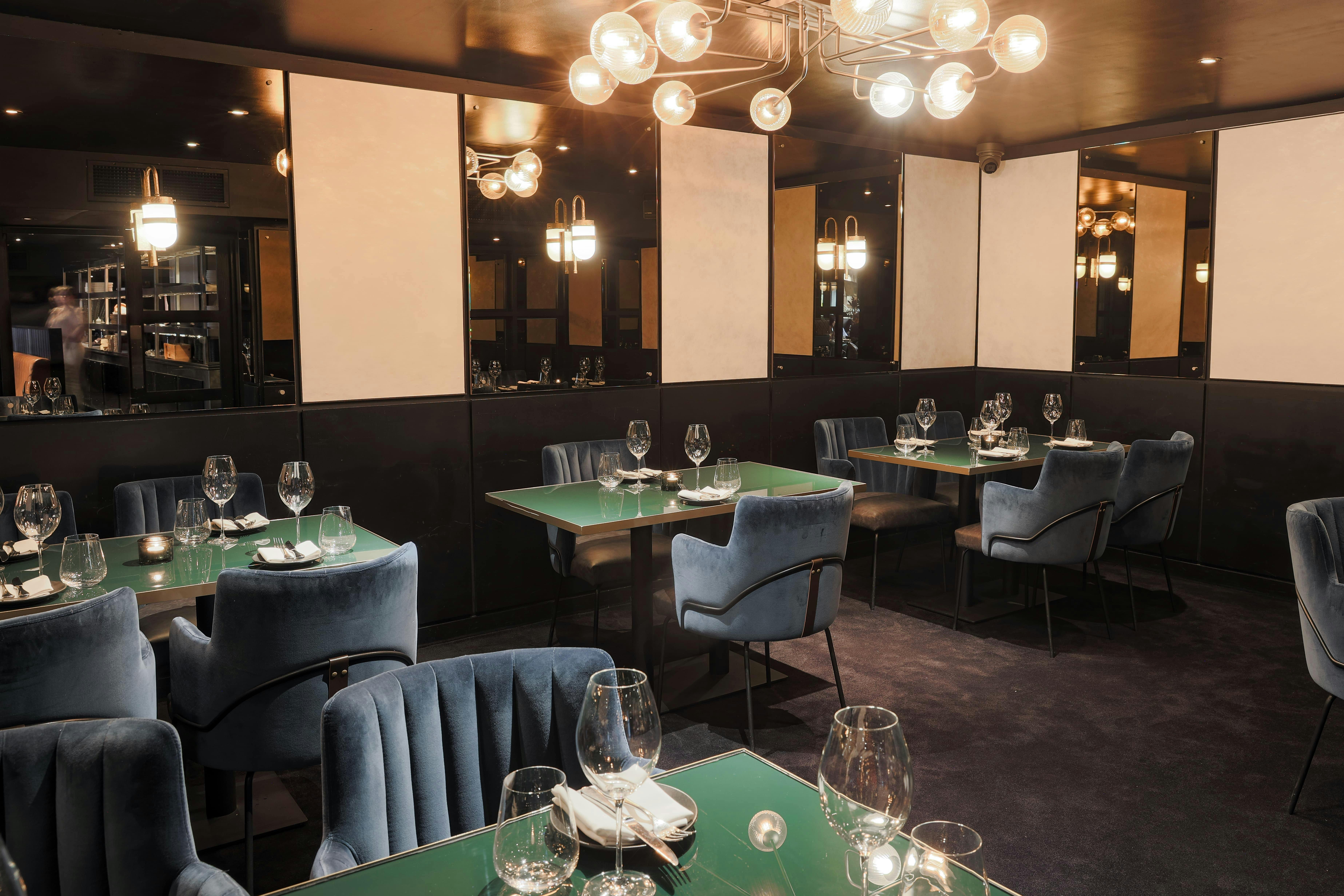 Private dining room at Gaucho Chancery Lane, elegant decor for upscale events and meetings.