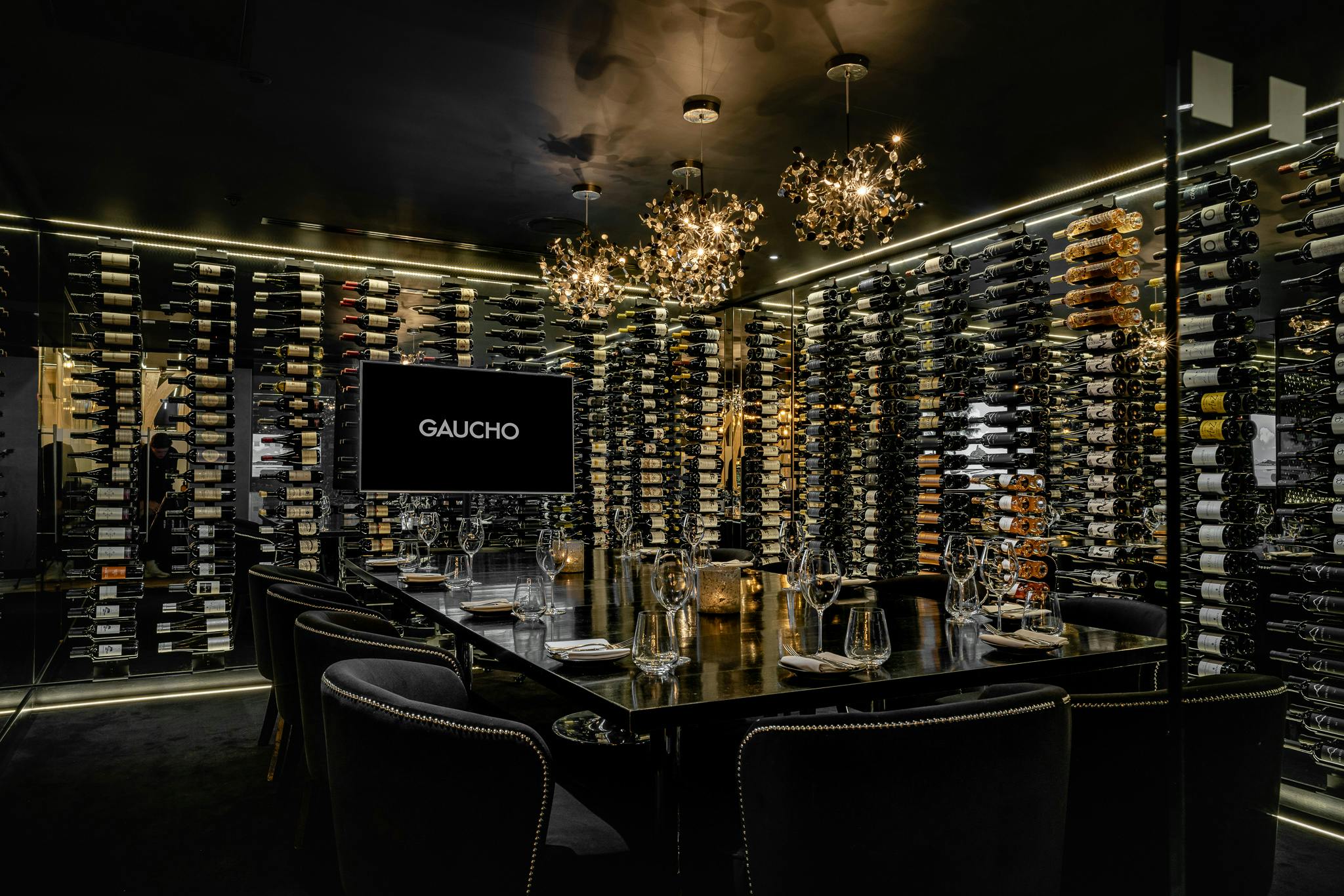 Elegant private dining room in Gaucho Edinburgh, perfect for corporate events and meetings.