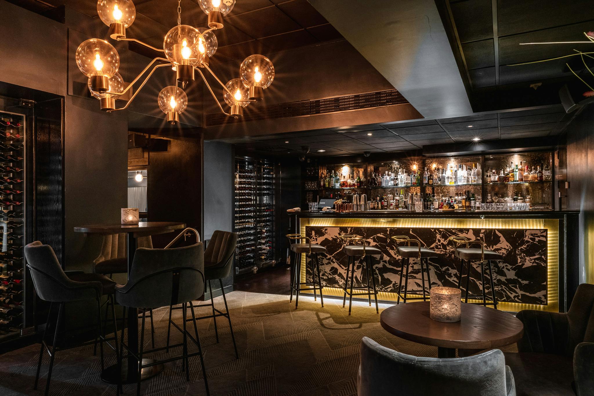 Stylish bar venue in Gaucho Leeds, ideal for networking events and intimate gatherings.