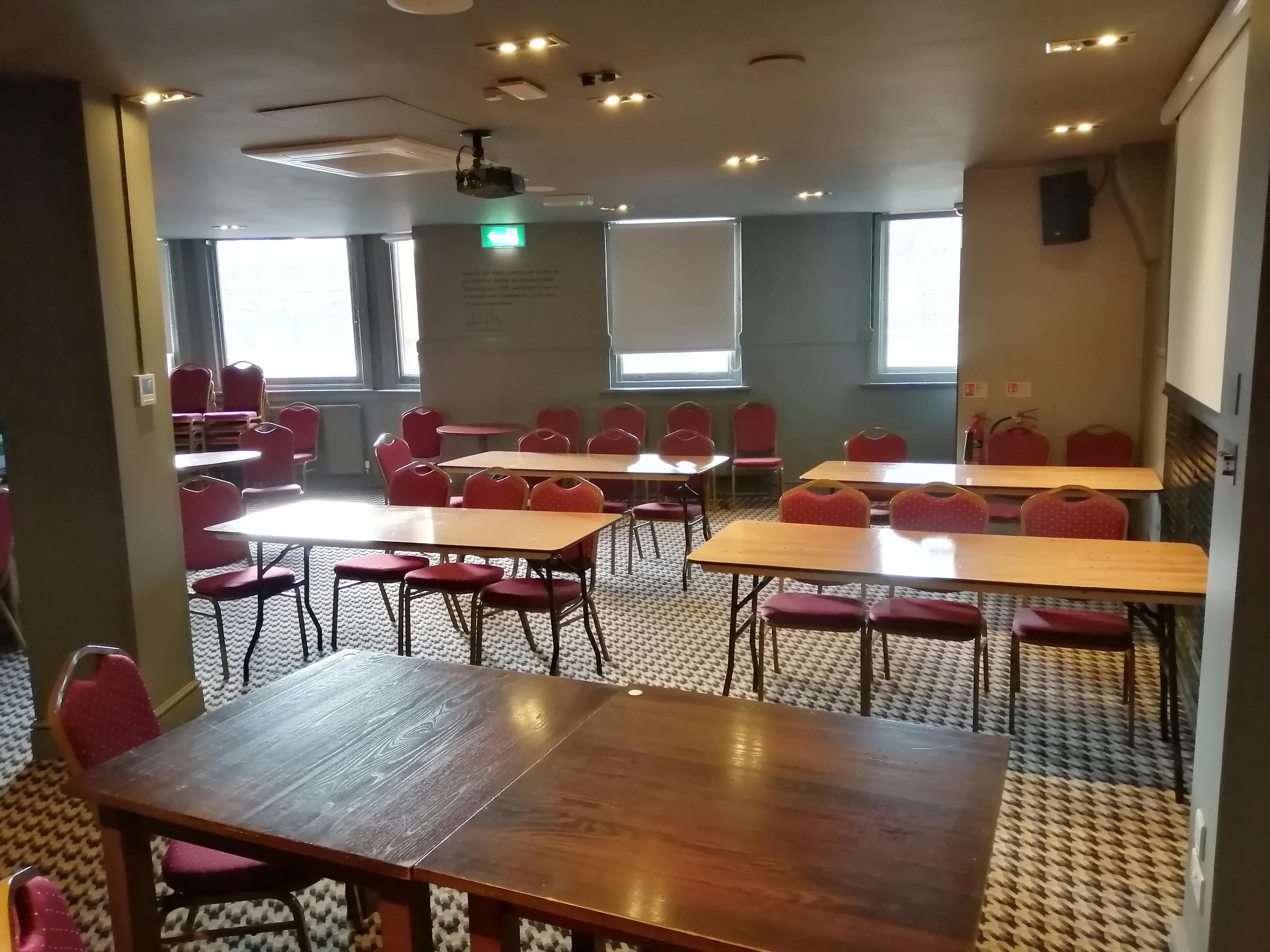 Function Room at O'Neill's Leeds, bright space for meetings and events.