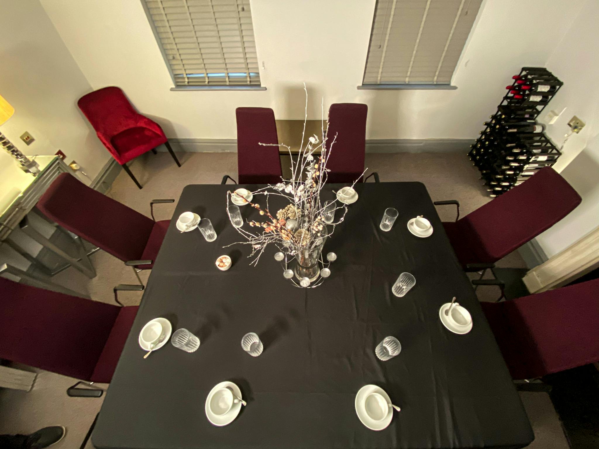 Fox Meeting Room at The Fox Club Mayfair, elegant table, ideal for corporate events.