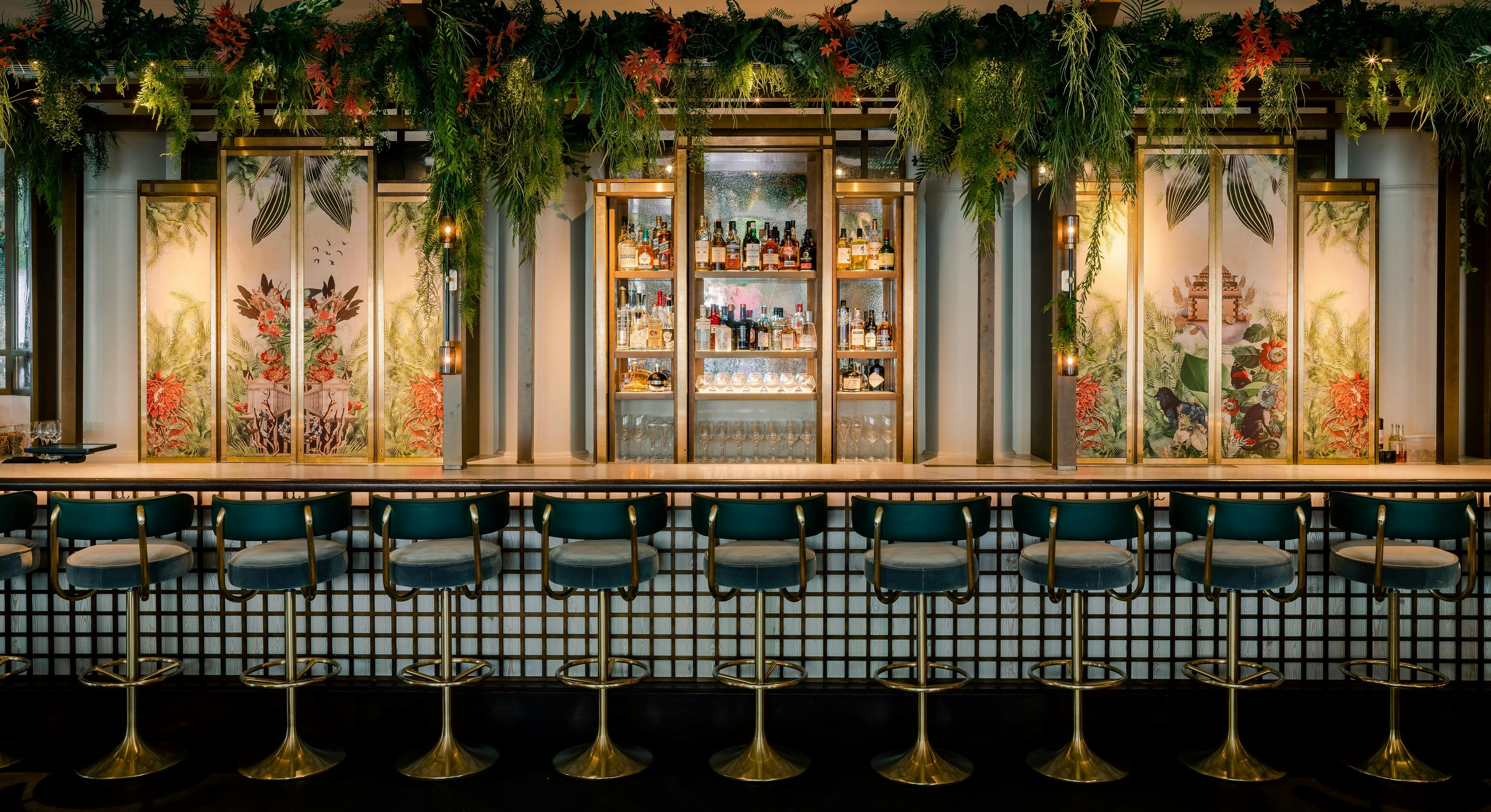 Stylish bar at Rockwell, Trafalgar St James, perfect for networking events and cocktail receptions.