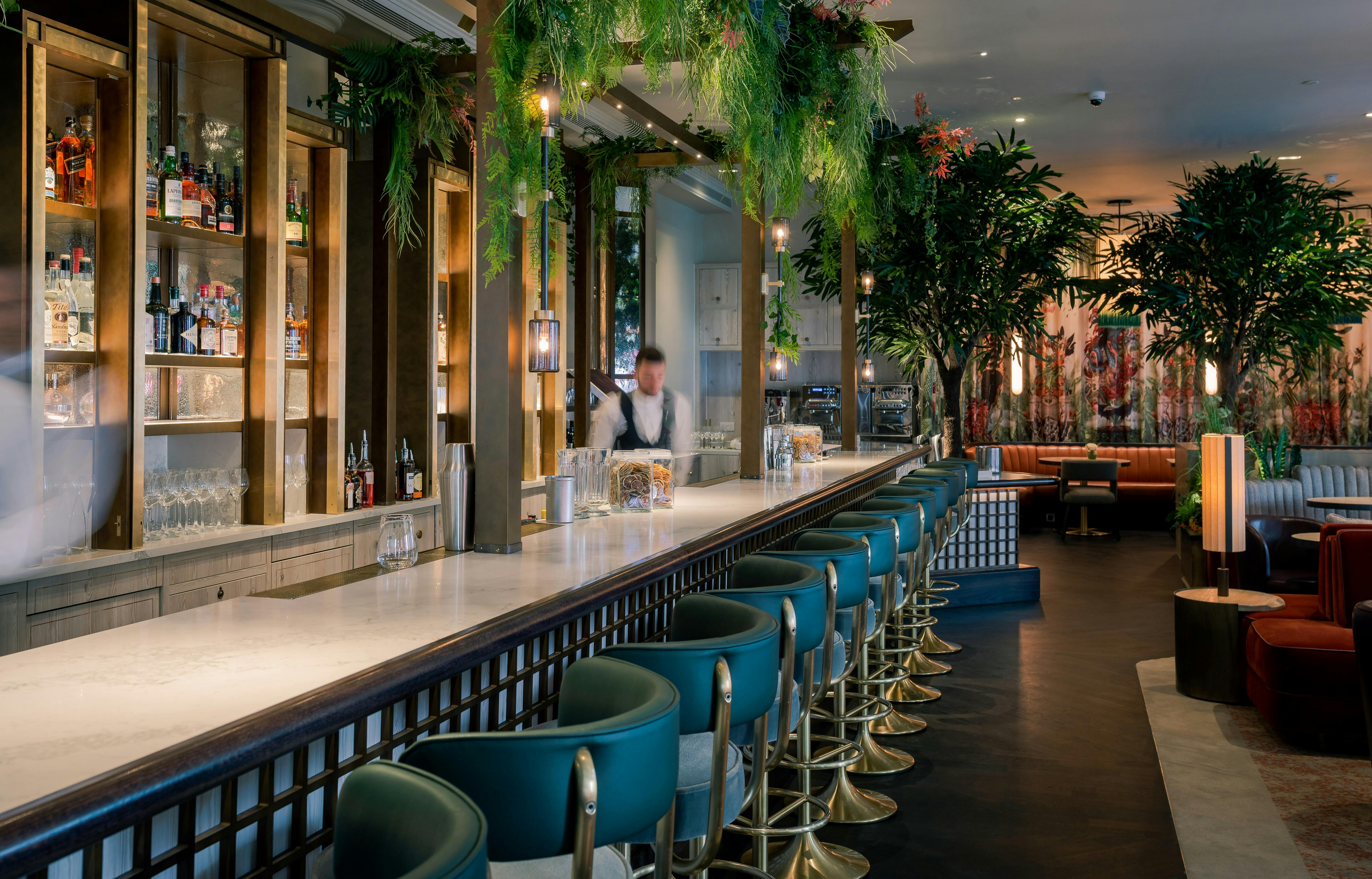 Stylish bar at Rockwell, ideal for networking events and cocktail receptions.