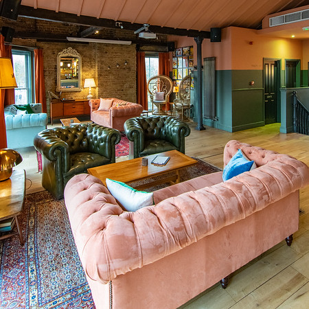 Stylish lounge at The Bar Above, perfect for networking events and casual gatherings. - Banner