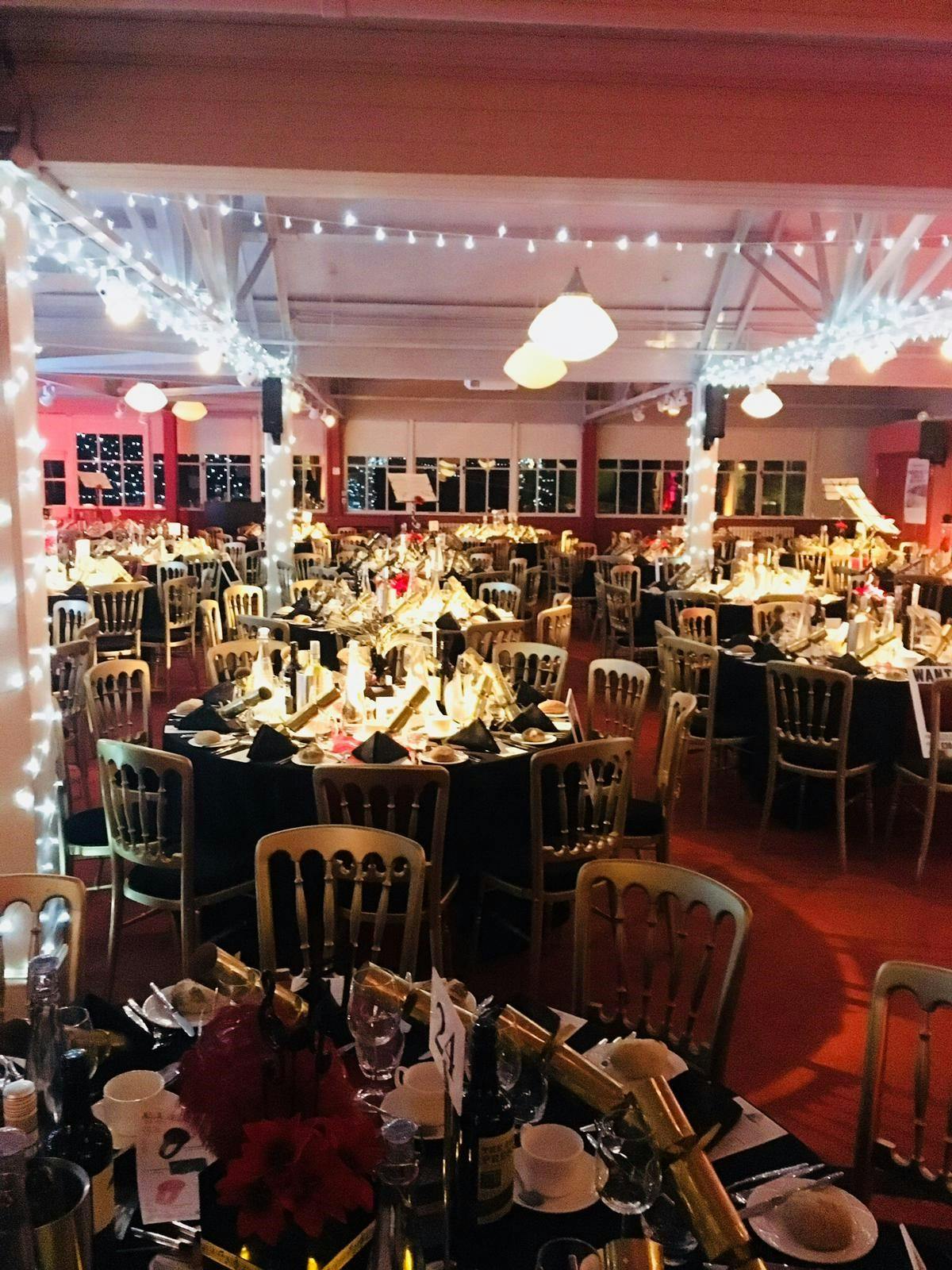 Elegant Napier Room at Brooklands Museum, perfect for formal dinners and celebrations.