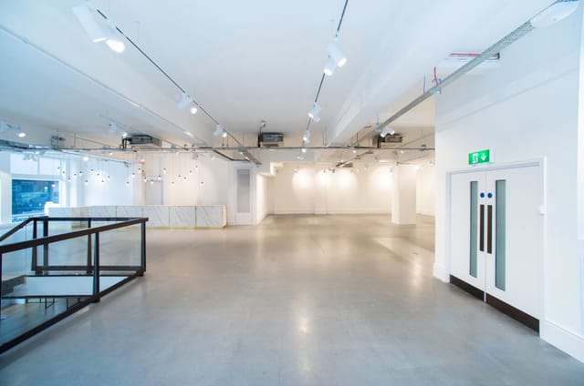 Spacious, well-lit event venue at 13-14 Margaret Street for corporate meetings and exhibitions.