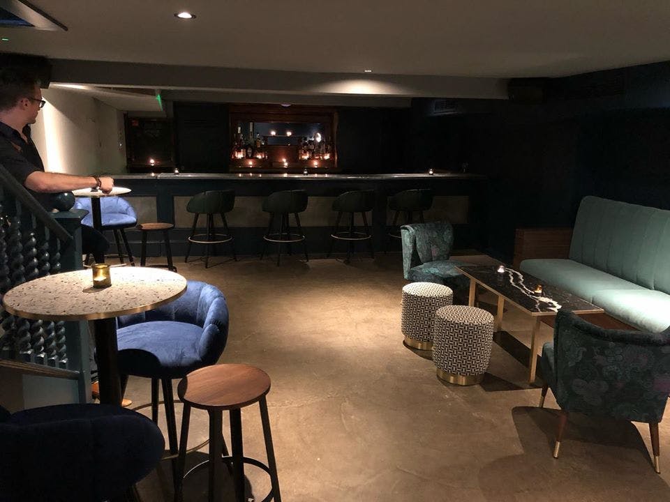Intimate Downstairs Bar in Lockes Bar, perfect for cocktail receptions and networking events.