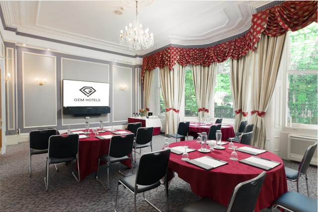 Library Suite at Gem Strathmore Hotel, elegant meeting room for corporate events.