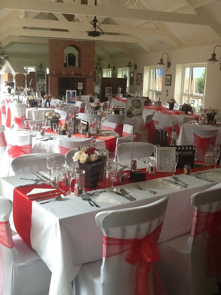 Banqueting Hall at Aston Tavern Hotel, elegant tables for weddings and celebrations.