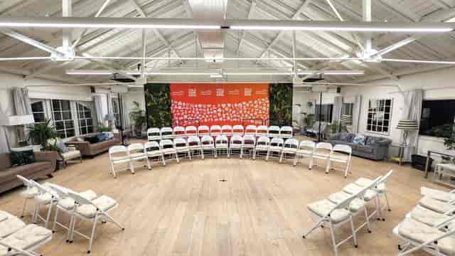 Lumiere Underwood loft, circular seating, event workshop, team building
