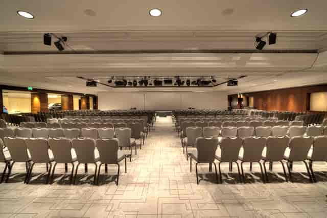 London Park Lane ballroom event space with stage and seating