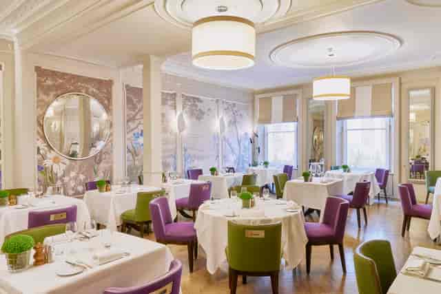 Elegant dining space in Clarendon Room, Brown's Hotel for upscale events and gatherings.