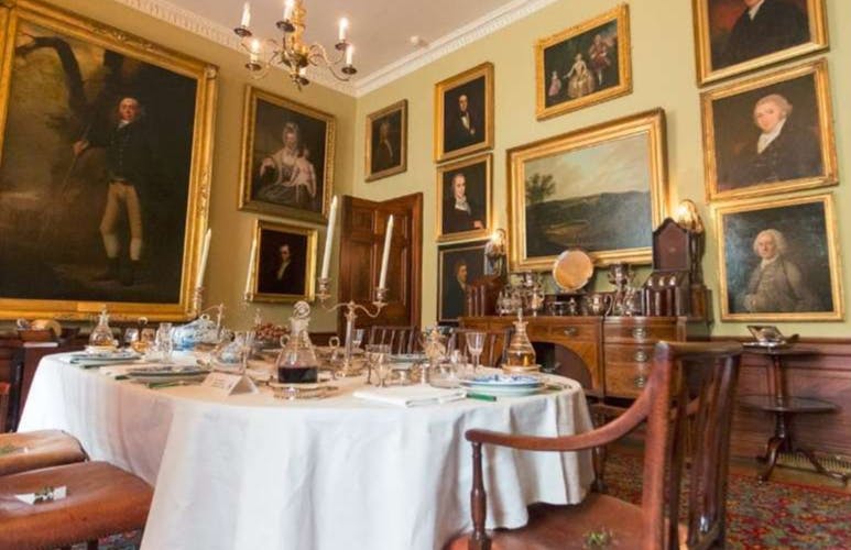 Elegant dining room in The Georgian House, ideal for intimate gatherings and meetings.