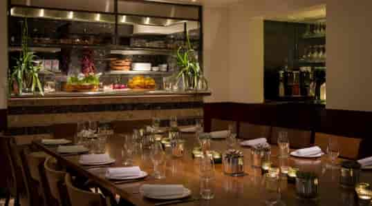 Private dining room at Barrafina Drury Lane, elegant setup for intimate events and meetings.