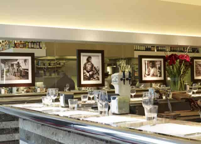 Private dining room at Barrafina Dean Street, elegant space for networking events.